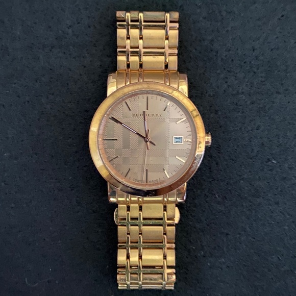 Burberry, BU1864 rose gold check bracelet watch - Picture 2 of 8